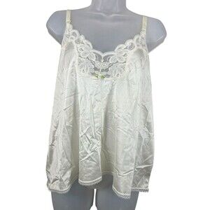 Y2k Womens Vintage Babydoll Tank Top Size XL Lace Fairy Dainty Romantic
